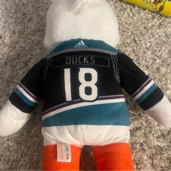 Anaheim Ducks Plush 15” Plushland #18 Captain Retro Jersey - Picture 4 of 6